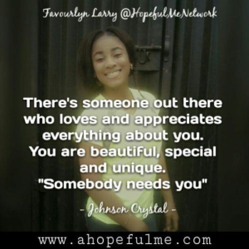 somebody needs you